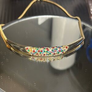 Multicolor Gemstone Gold Necklace